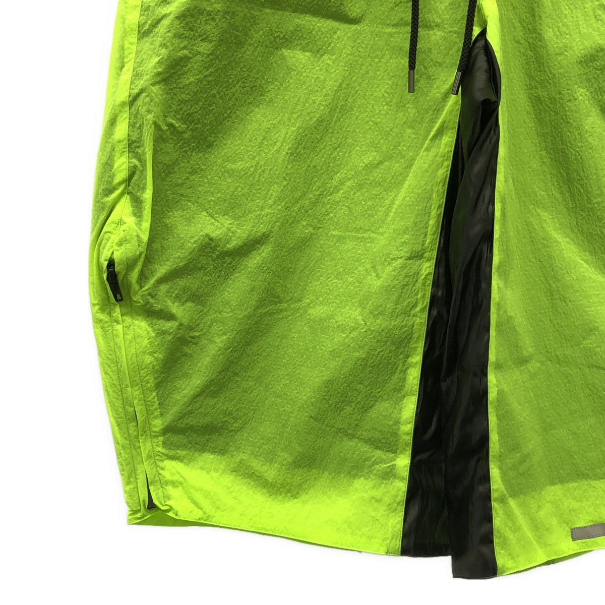 【신품】 prasthana / 프라스타나 | modulation zip wide shorts / 바지 | M | 그린 / 블랙 | 남성