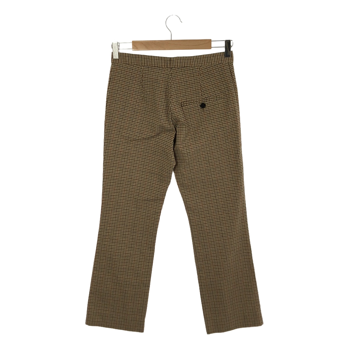 ISABEL MARANT ETOILE | Cotton stretch gun club check straight slacks | 34 | Beige | Women's