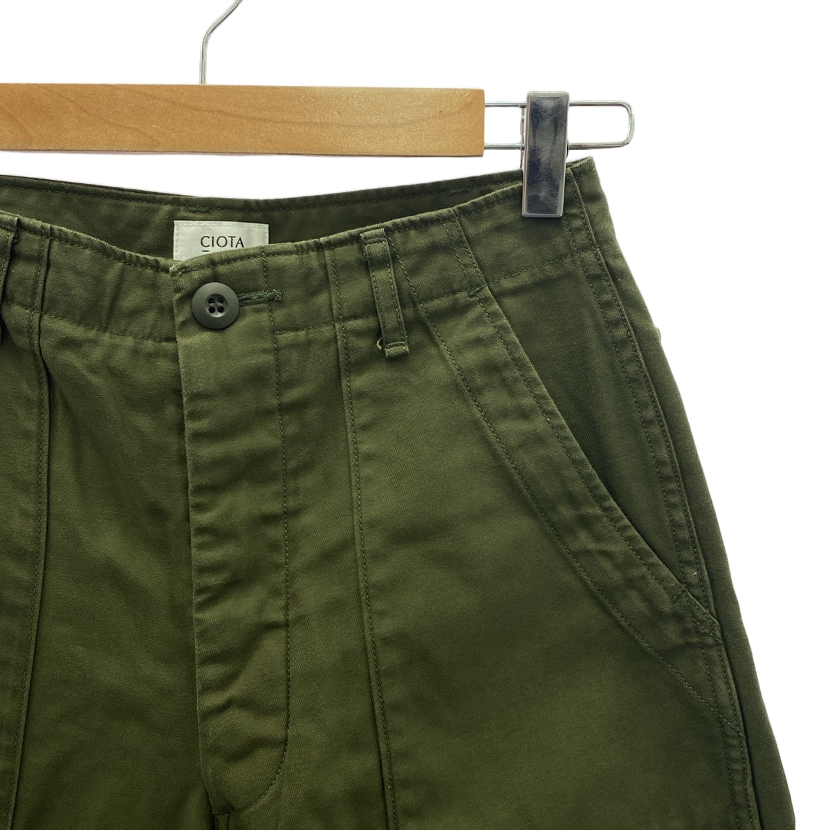 CIOTA / シオタ | スビンコットン バックサテン ベイカーパンツ | 1