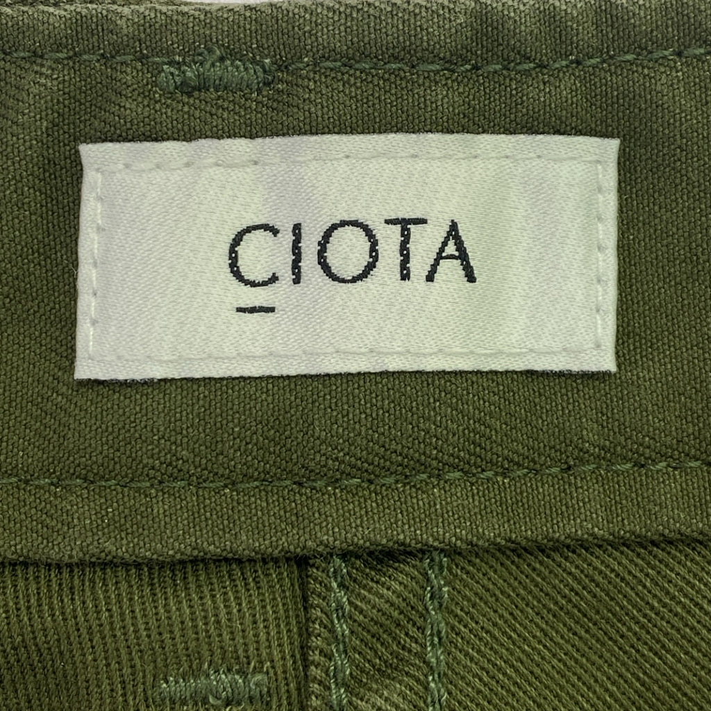 CIOTA / シオタ | スビンコットン バックサテン ベイカーパンツ | 1 | オリーブ | レディース