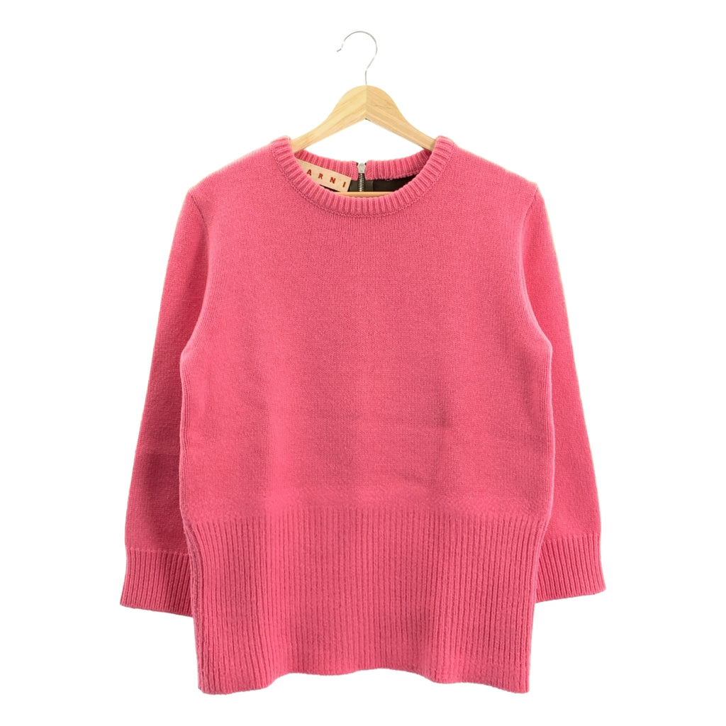 MARNI / マルニ | ウール カシミヤ バックジップ バイカラーニット | 38 | レディース