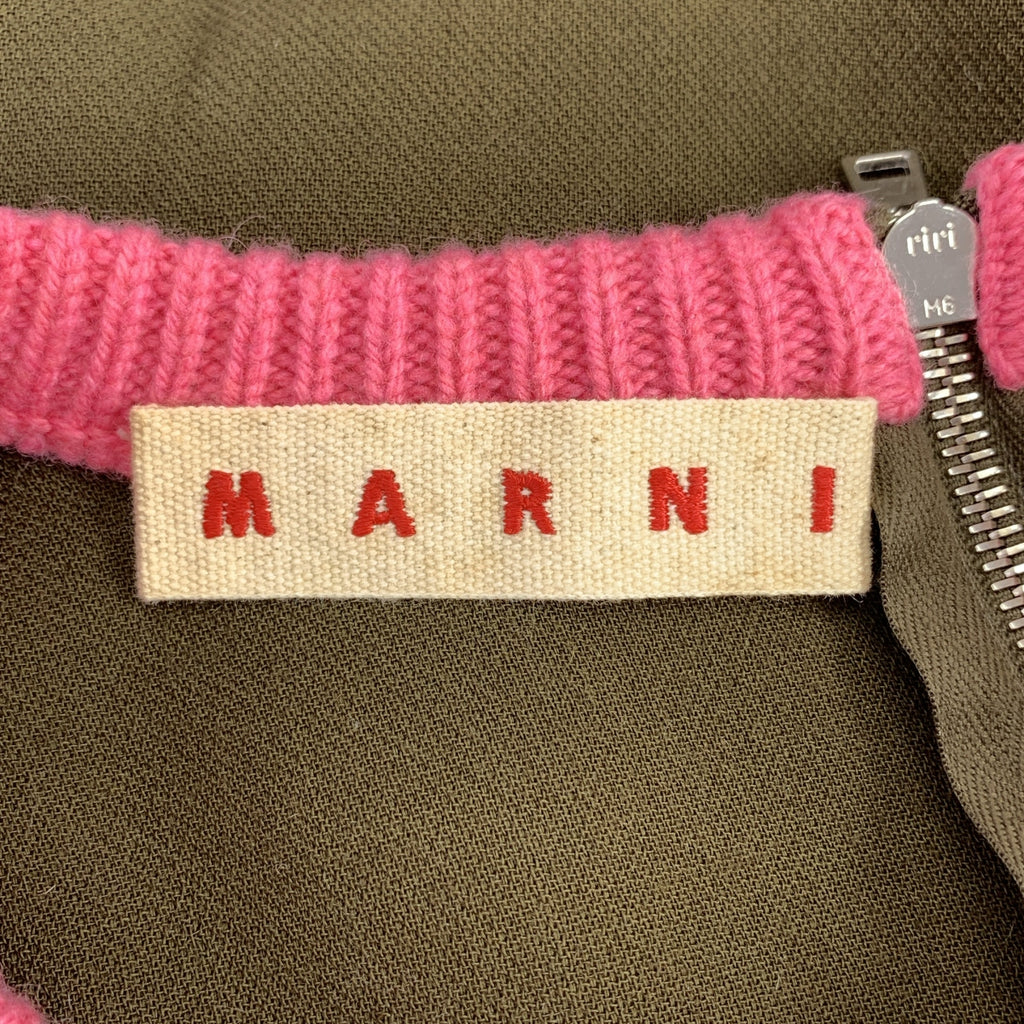 MARNI / マルニ | ウール カシミヤ バックジップ バイカラーニット | 38 | レディース