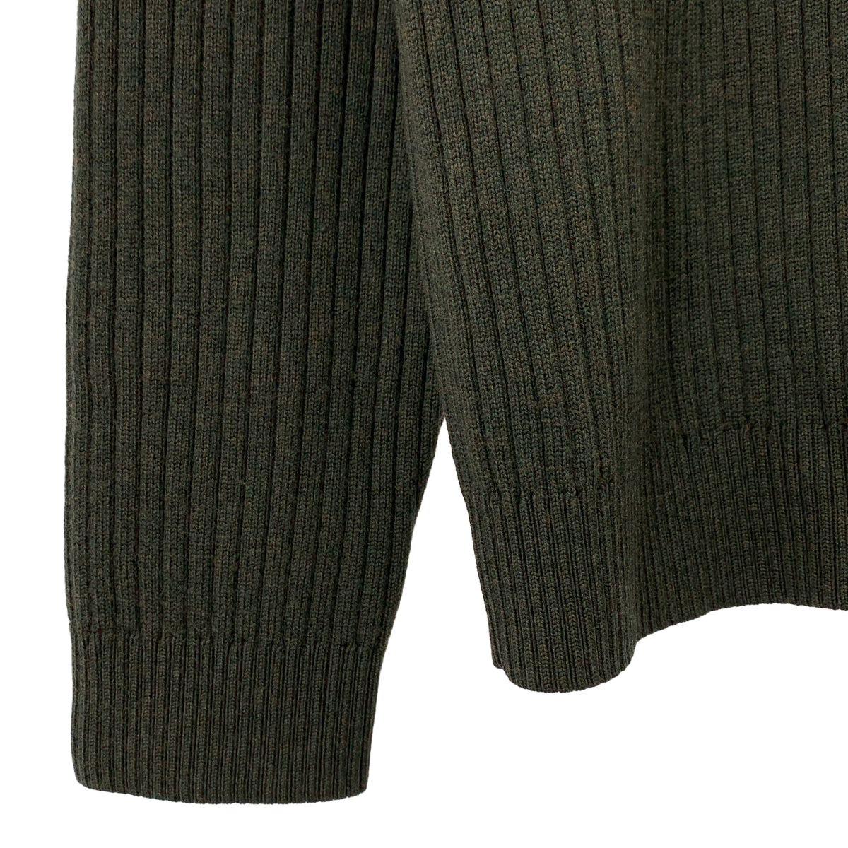 A.P.C. / アーペーセー | ウール ミリタリー リブニット | M | カーキ | メンズ
