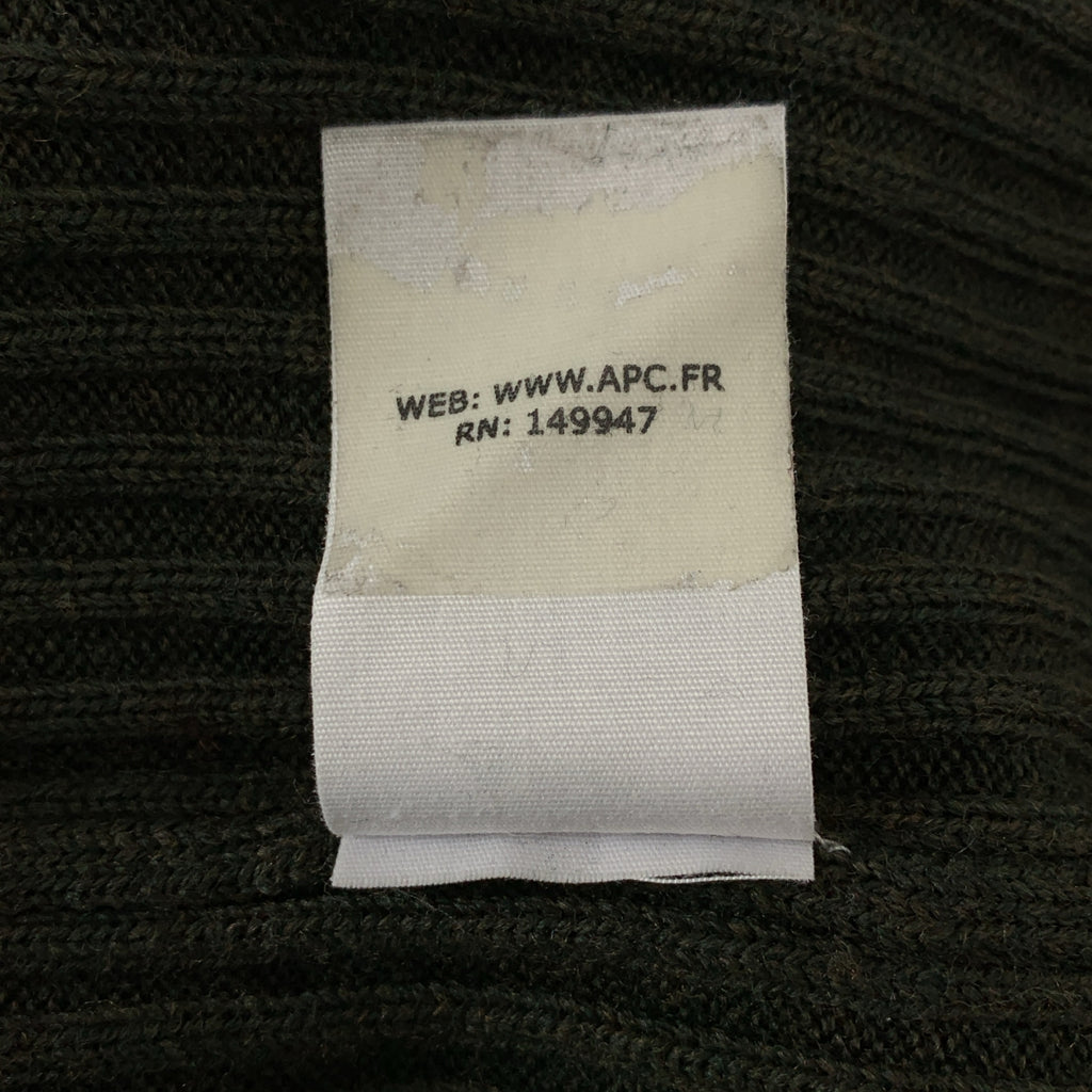 APC / A.P.C. | 羊毛軍用羅紋針織衫 | M碼 | 卡其色 | 男士