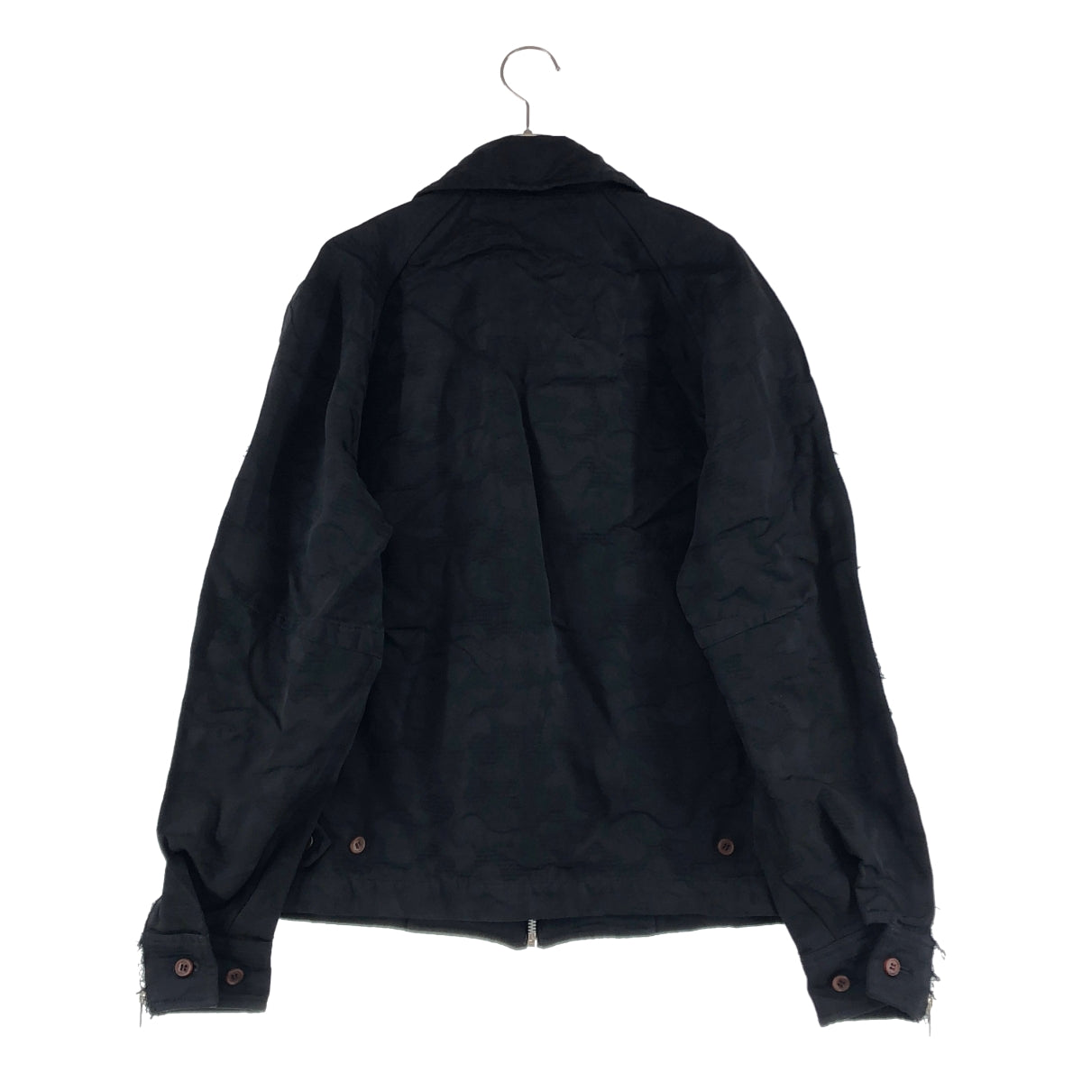 BLACK COMME des GARCONS / ブラックコムデギャルソン | 2025SS | ポリエステル 製品加工 ジャガード ダブルアジャスター ジップスリーブ ジャケット ブルゾン | M | メンズ