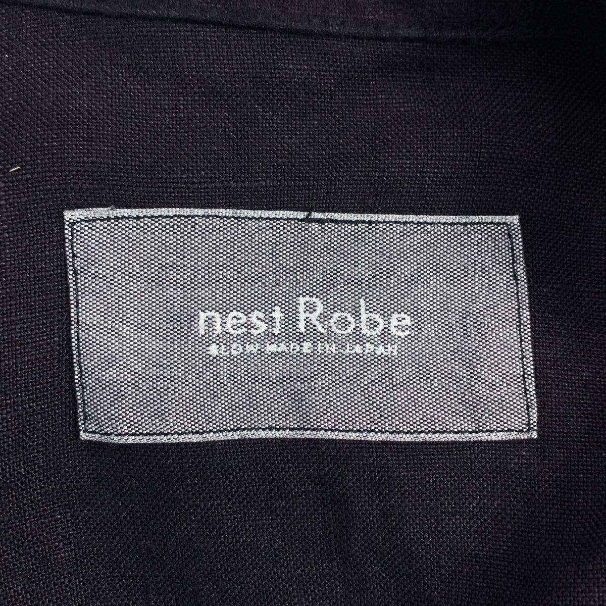 【美品】  nest robe / ネストローブ | リネン 起毛 スリーブ・バックギャザー シャツ ジャケット | F | Navy | レディース