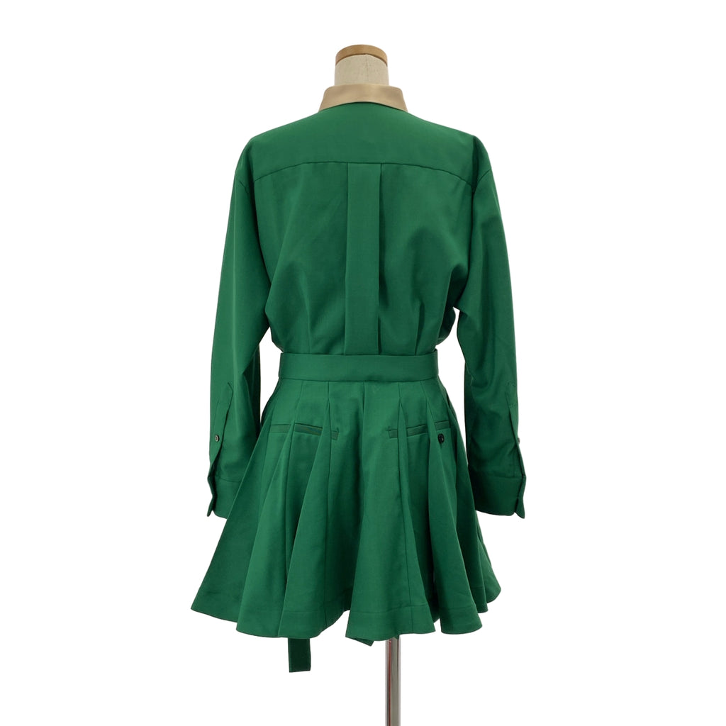 sacai / 사카이 | 2022SS | 주름 치마 도킹 셔츠 원피스 | 1 | 여성