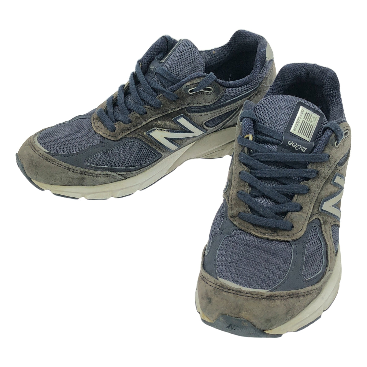 New Balance / ニューバランス | M990NV4 / USA製 レザー スニーカー | 28 | ネイビー/グレー | メンズ