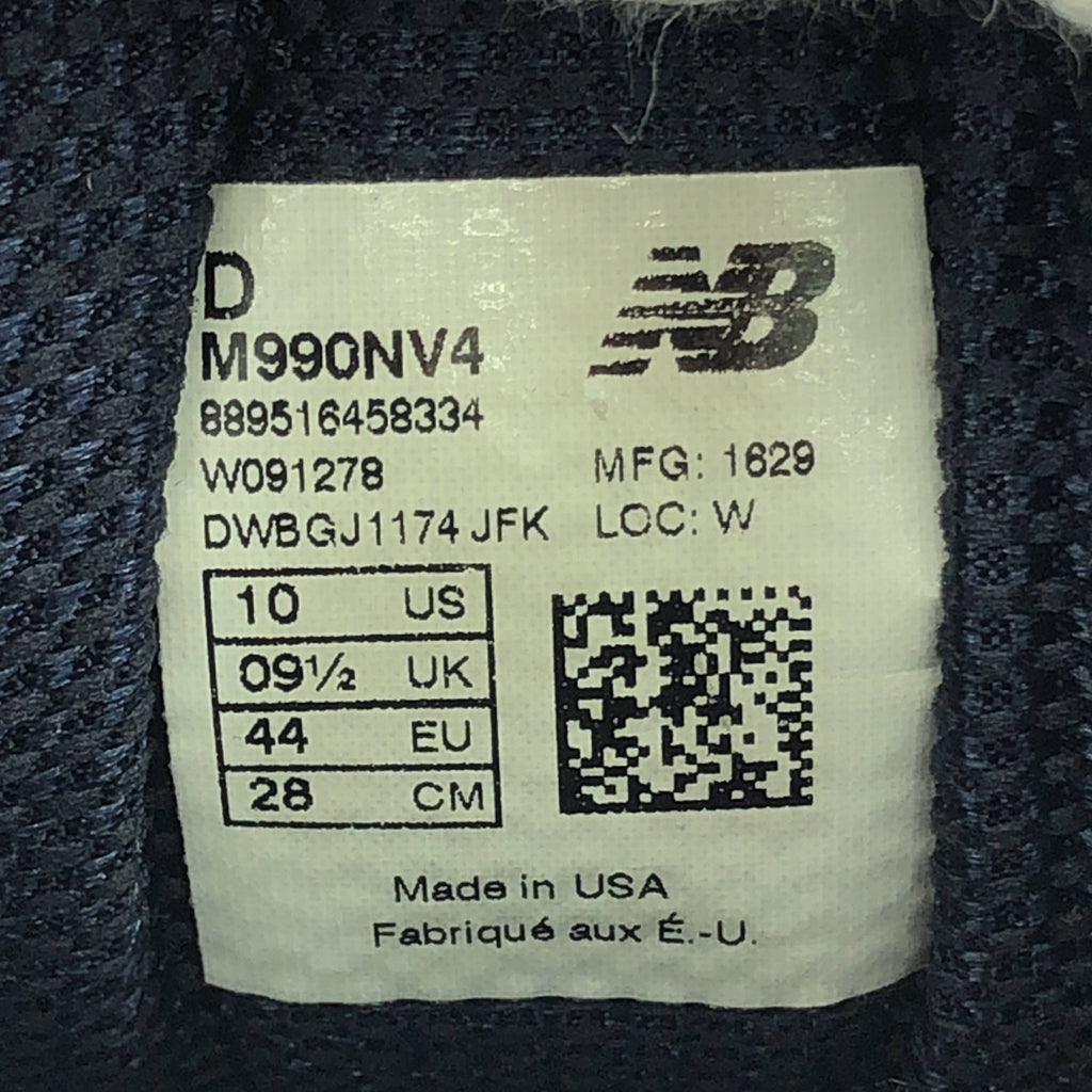 New Balance / ニューバランス | M990NV4 / USA製 レザー スニーカー | 28 | ネイビー/グレー | メンズ