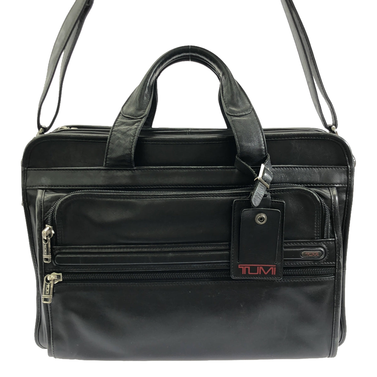 TUMI | 96130D4 Briefcase Leather Business Bag | Black | Men's