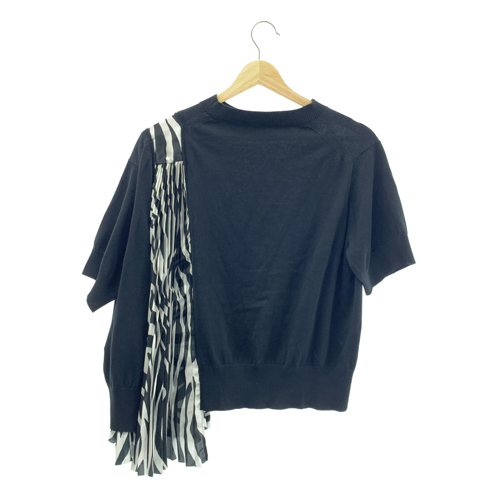 sacai | 布料拼接針織套頭衫 | 褶襉拼接針織衫 | 2 碼 | 女款