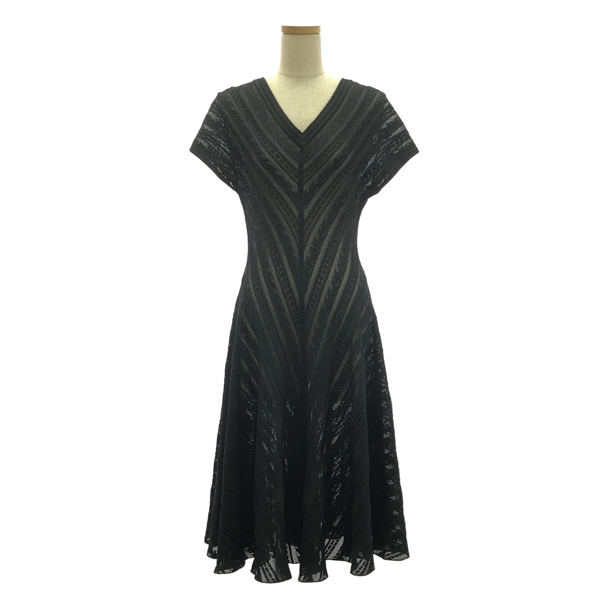 ALAIA | V領蕾絲喇叭裙 | 40 | 女款