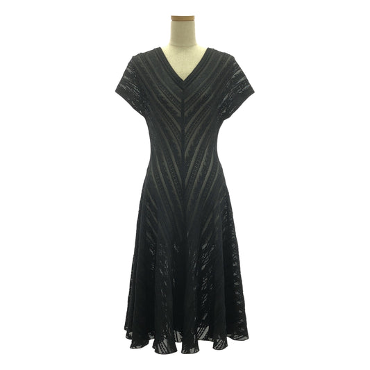 ALAIA | V領蕾絲喇叭裙 | 40 | 女款