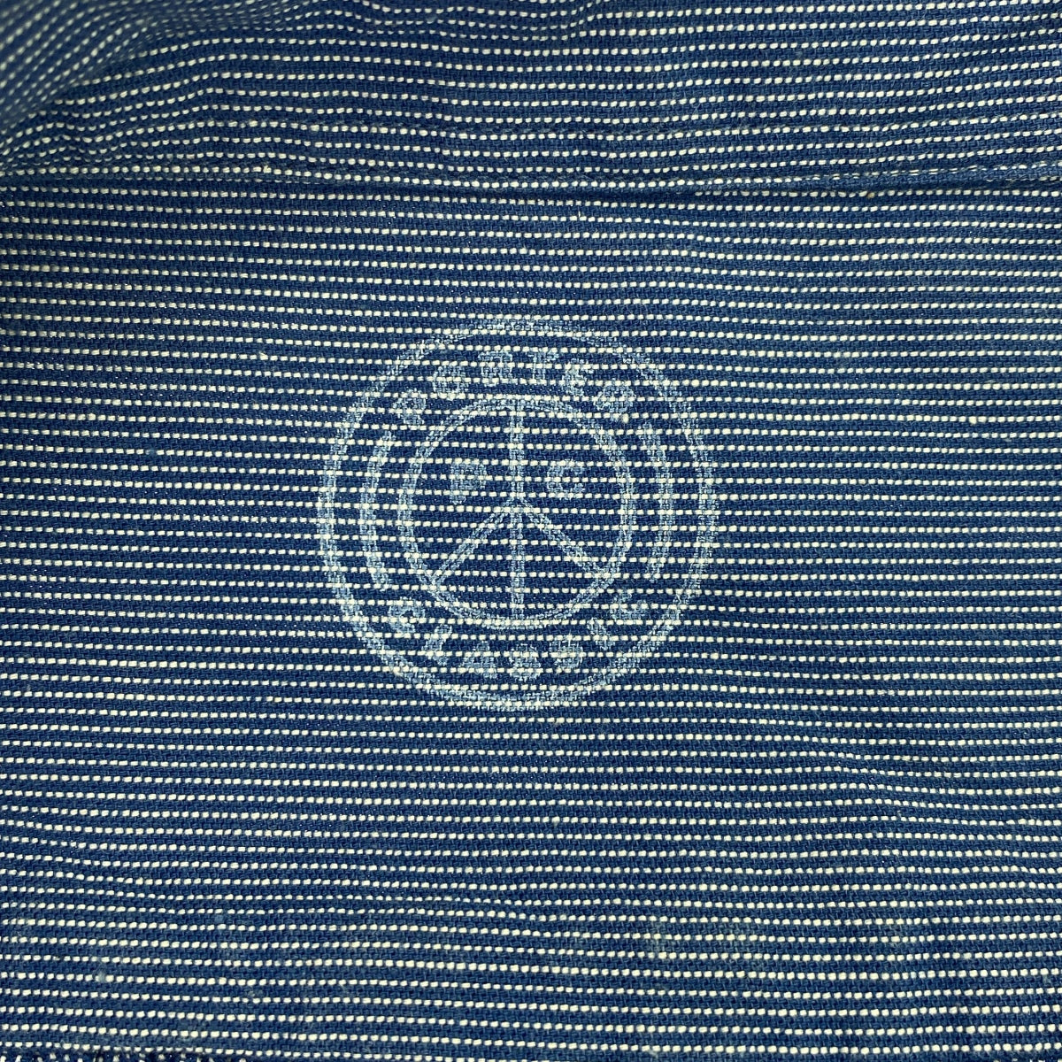 PORTER CLASSIC / ポータークラシック | シェルボタン ストライプ シャツ | S | ブルー | メンズ