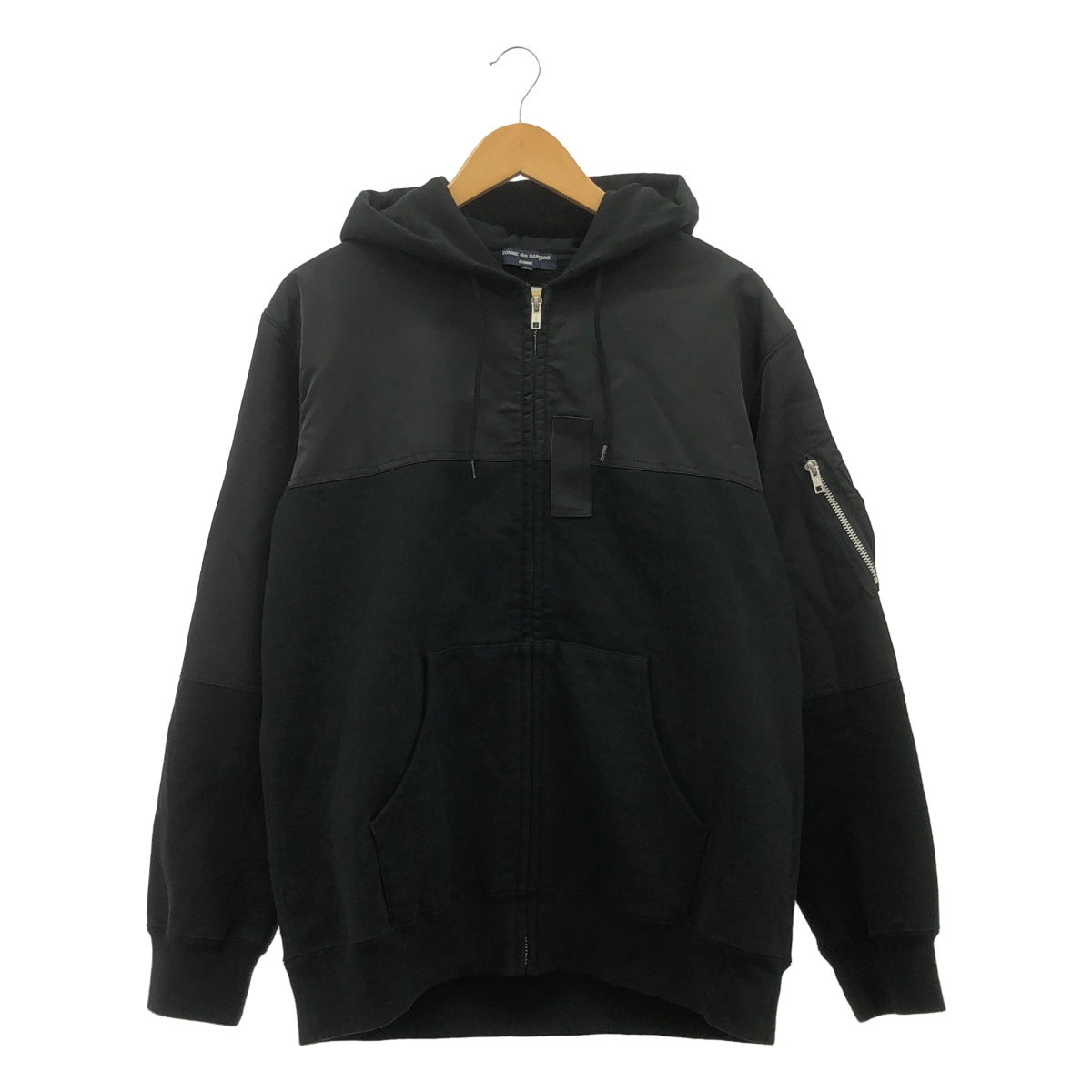 COMME des GARÇONS HOMME | 2021 秋冬 | MA-1 對接拉鍊連帽衫 | SHOPBOP尺寸 M |男士