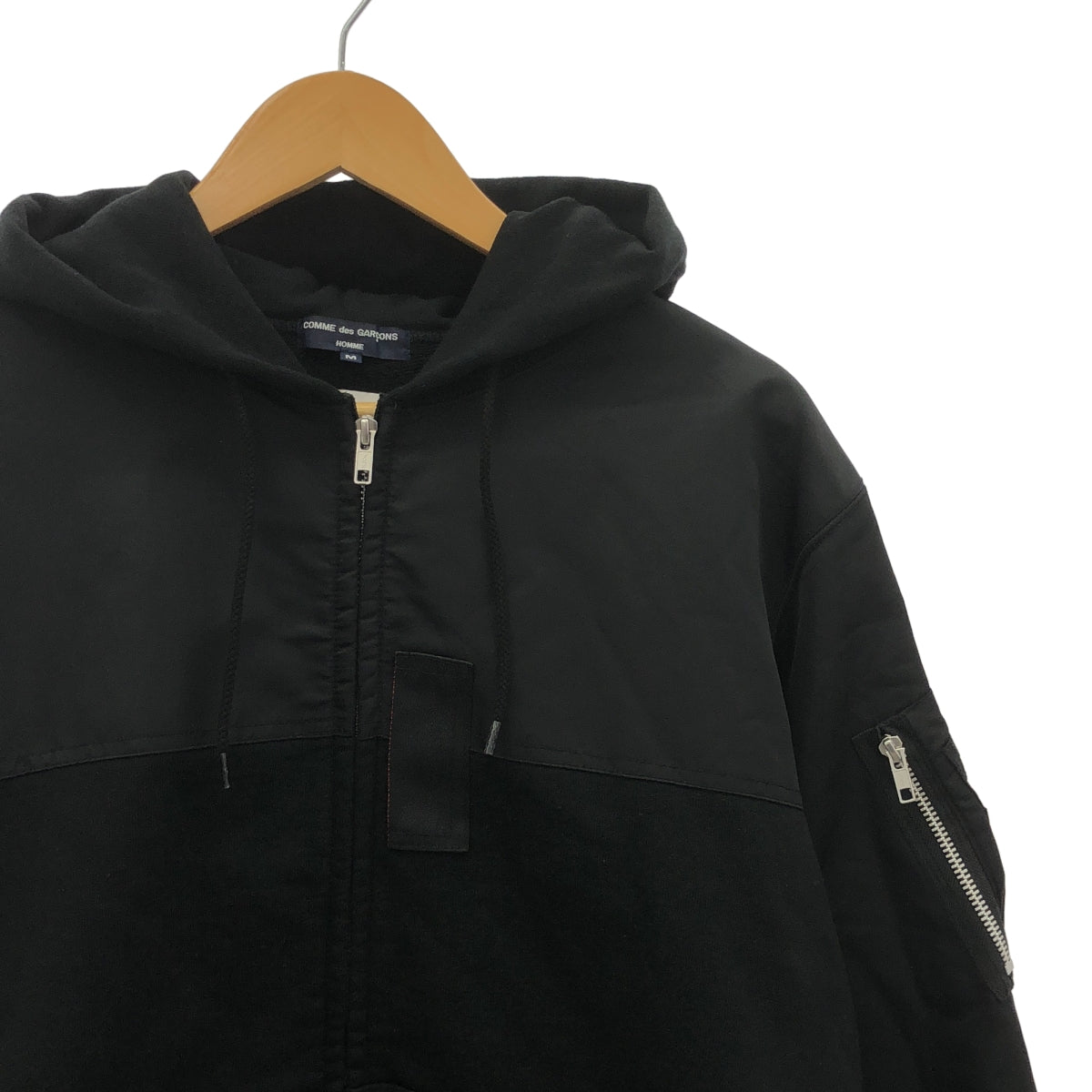 COMME des GARÇONS HOMME | 2021 秋冬 | MA-1 對接拉鍊連帽衫 | SHOPBOP尺寸 M |男士
