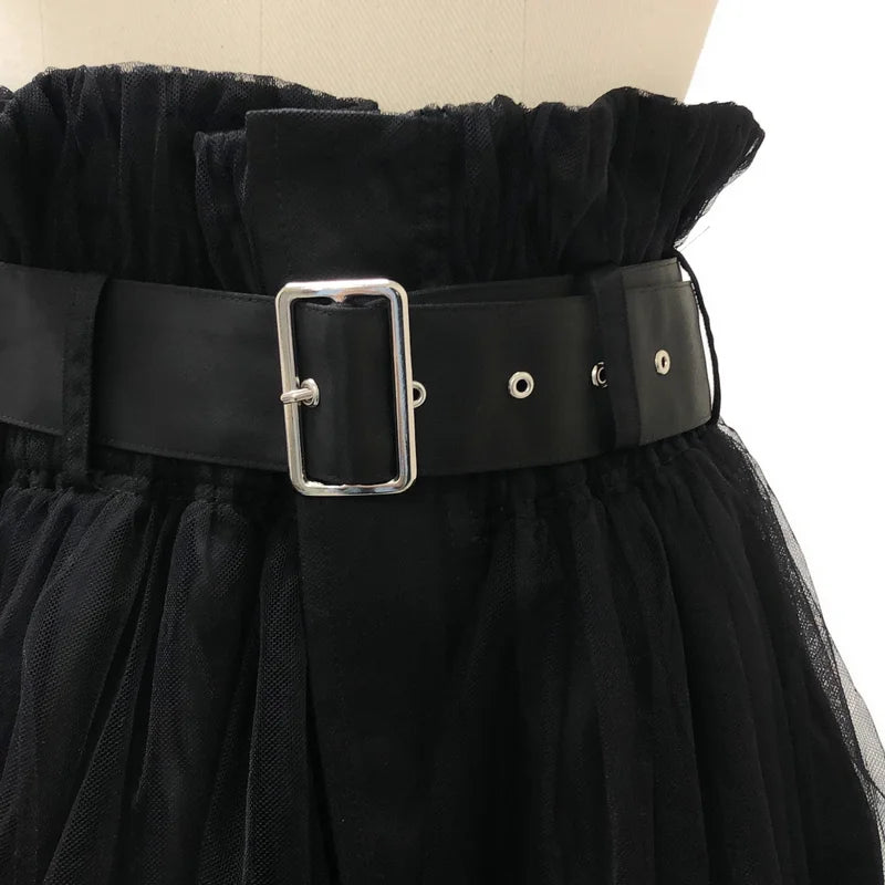 noir kei ninomiya / ノワールケイニノミヤ | 2024AW | リバーシブル チュール ベルテッド ボリューム スカート | S | レディース