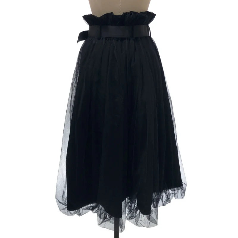 noir kei ninomiya / ノワールケイニノミヤ | 2024AW | リバーシブル チュール ベルテッド ボリューム スカート | S | レディース