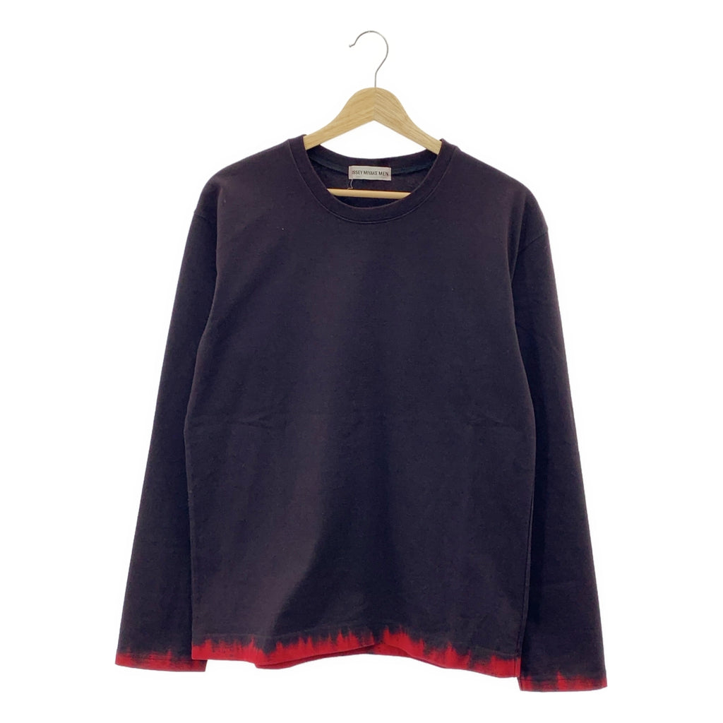 ISSEY MIYAKE MEN / 이세이미야케멘 | 1999AW | 코튼 그라데이션 블리치 ​​가공 롱 슬리브 컷소우 | M |