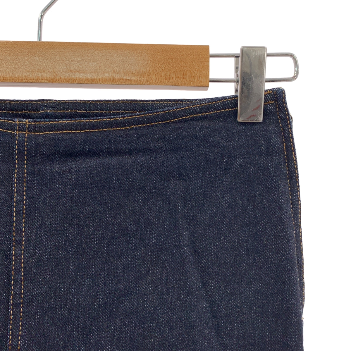 【美品】  PRADA / プラダ | ロゴタグ サイドジップ デニム パンツ | 24 | インディゴ | レディース