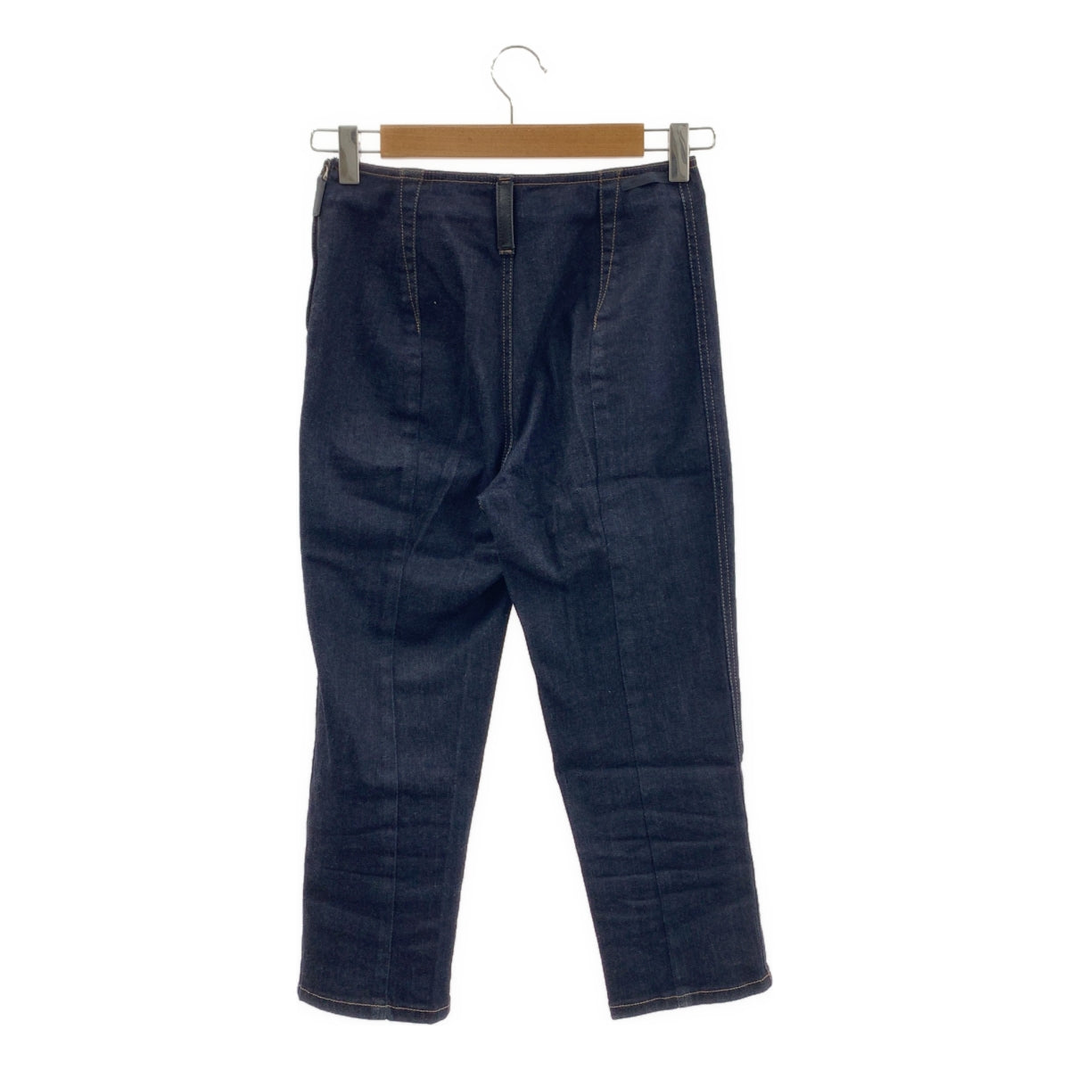 【美品】  PRADA / プラダ | ロゴタグ サイドジップ デニム パンツ | 24 | インディゴ | レディース