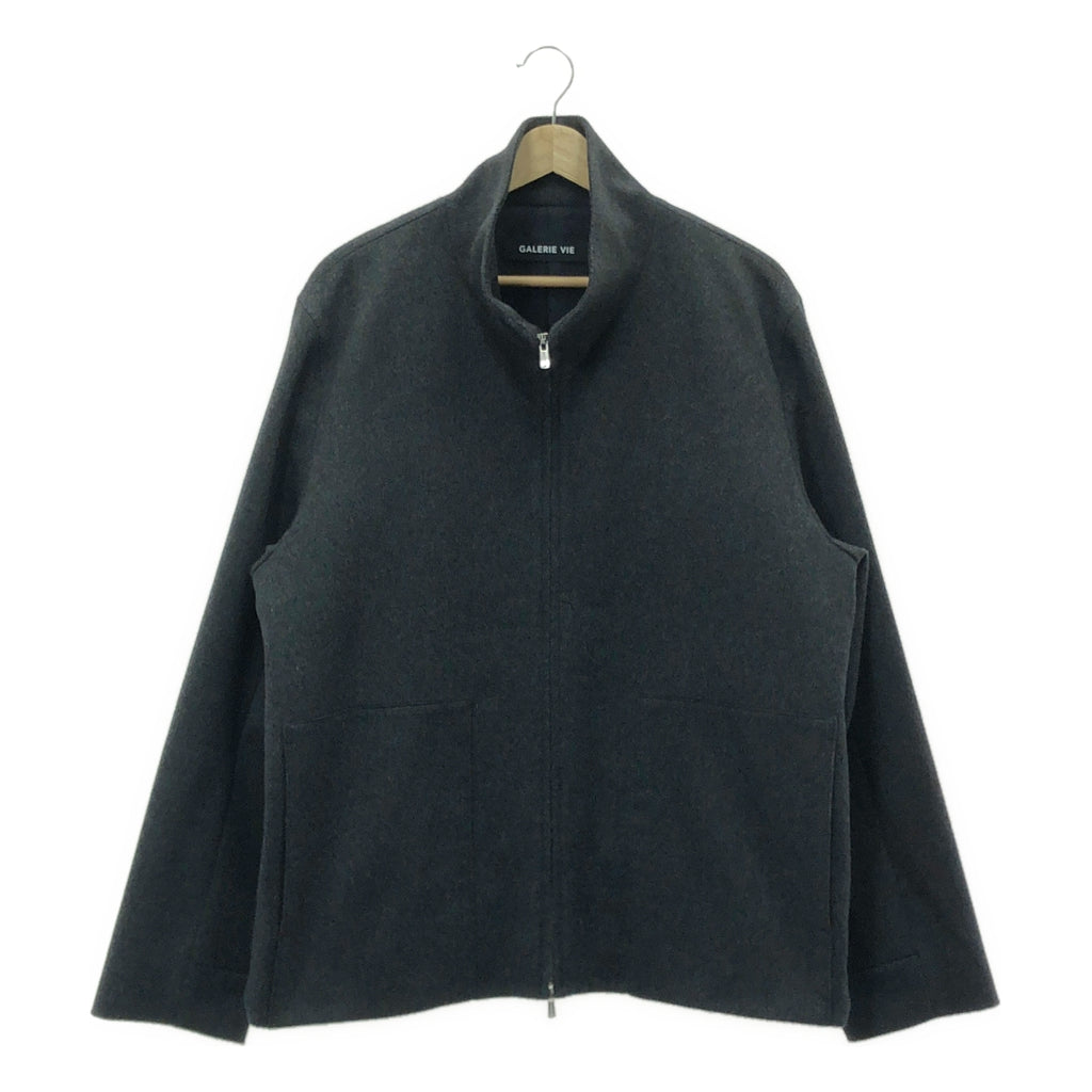 【美品】  GALERIE VIE / ギャルリーヴィー | 2023AW | カシミヤビーバー ジップブルゾン ジャケット / ロゴ総裏地 | F | グレー | メンズ