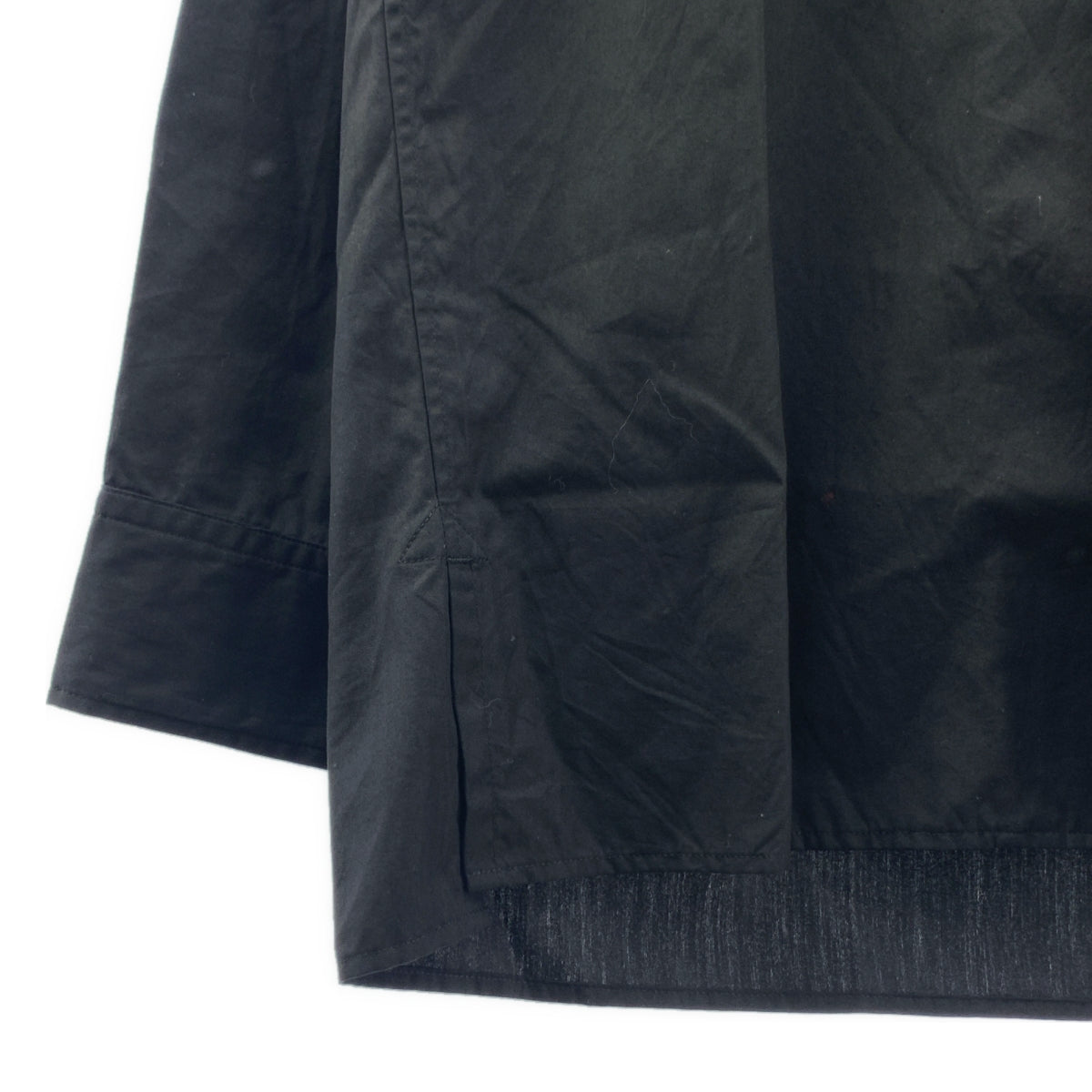 [近新] WILDSIDE YOHJI YAMAMOTO | 2024 秋冬 | 鬱金香刺繡開領襯衫 | 尺寸 3 | 黑色 | 男款