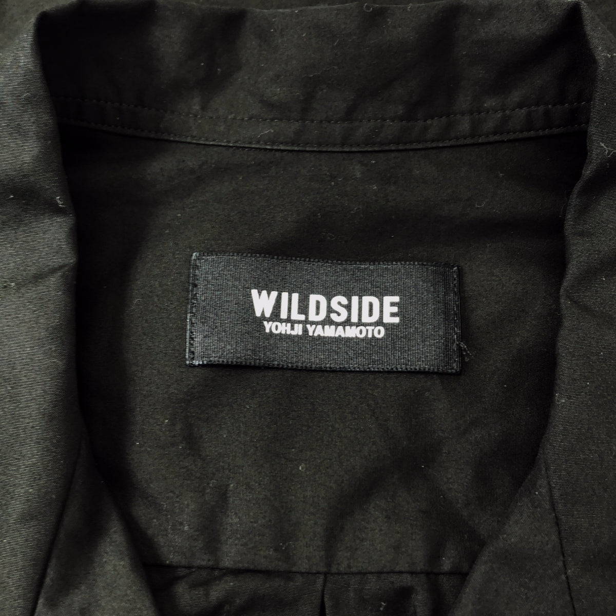 [近新] WILDSIDE YOHJI YAMAMOTO | 2024 秋冬 | 鬱金香刺繡開領襯衫 | 尺寸 3 | 黑色 | 男款