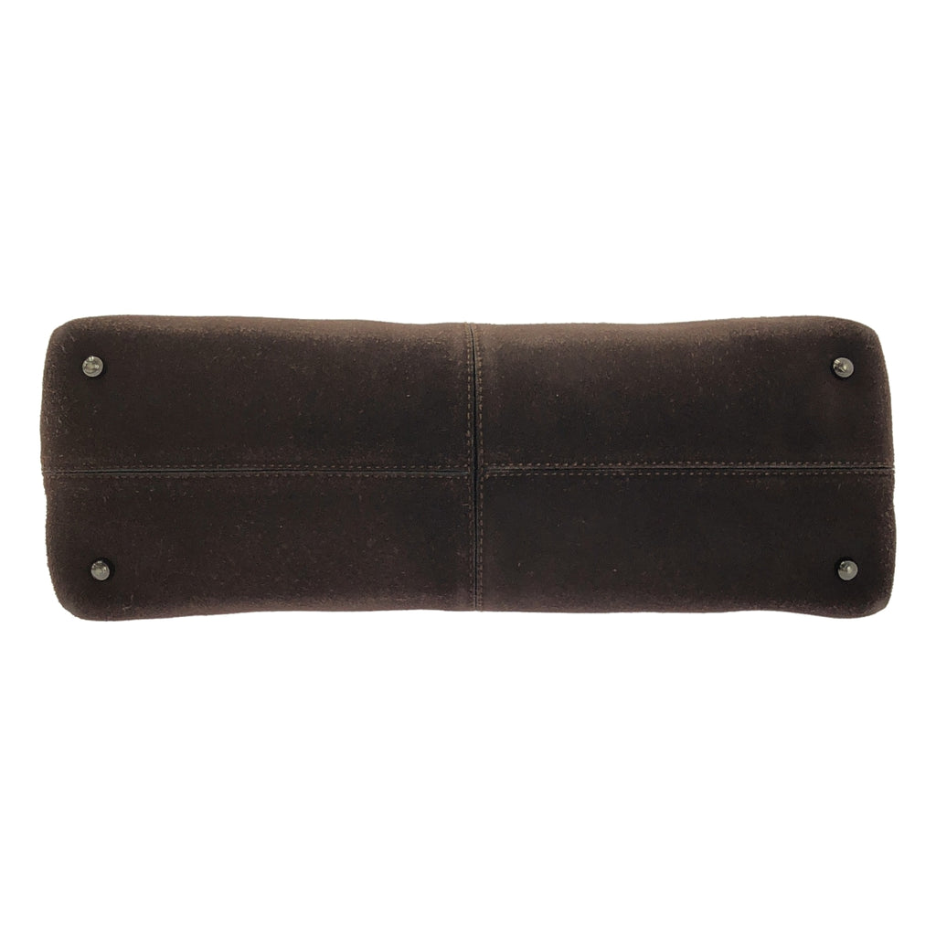 TOD'S / トッズ | スエード スタッズ レザー トートバッグ | ブラウン | レディース