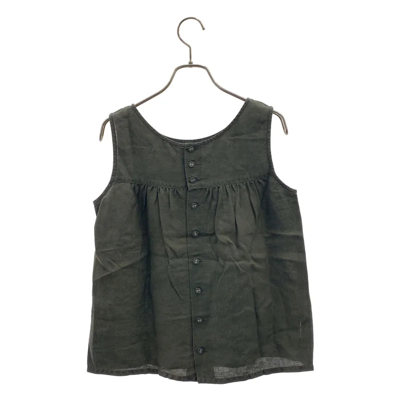 mina perhonen / ミナペルホネン | bloom リネン 刺しゅう ノースリーブ ブラウス |