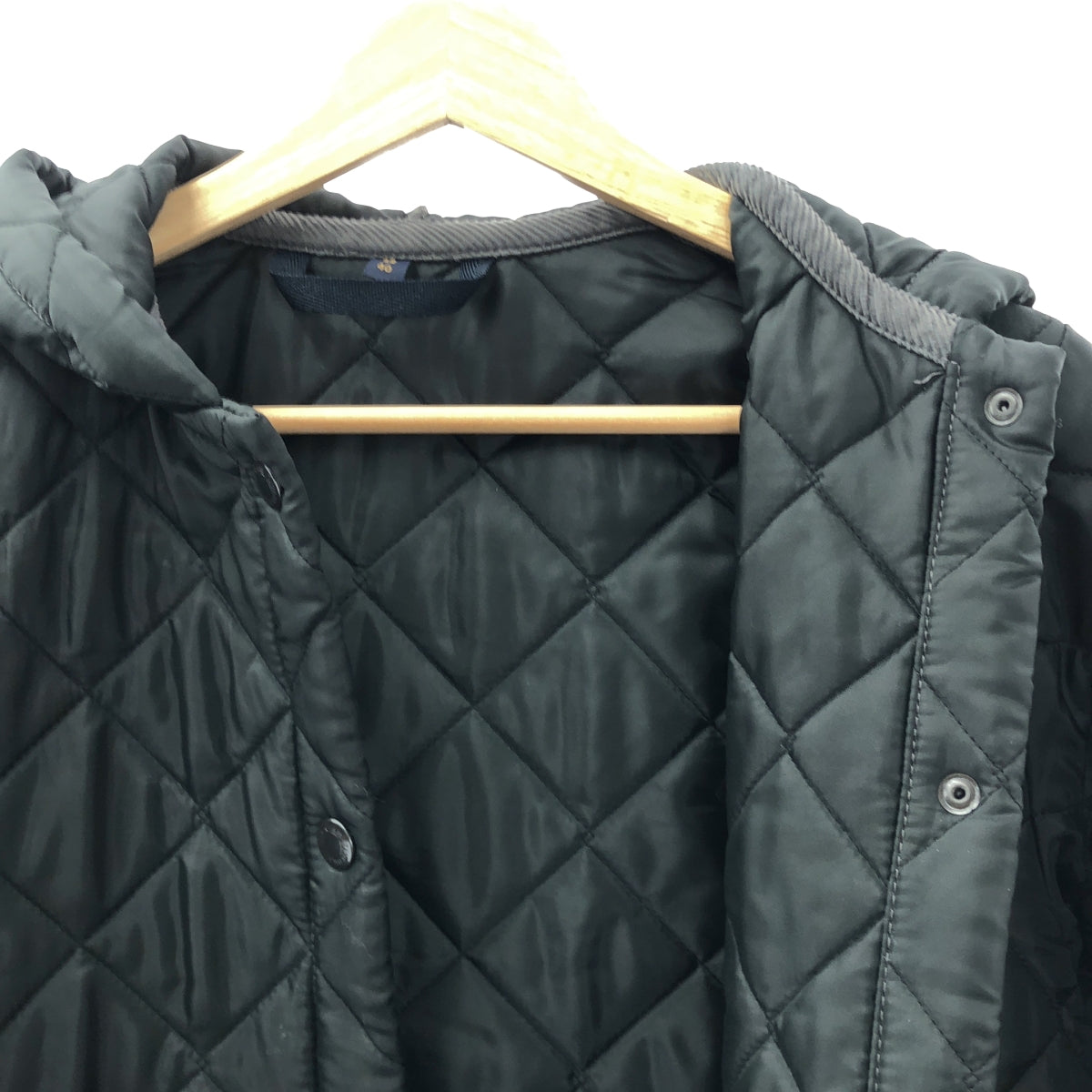 LAVENHAM / ラベンハム | キルティング フーデッド ロングコート | 12 / 40 | ブラック | レディース