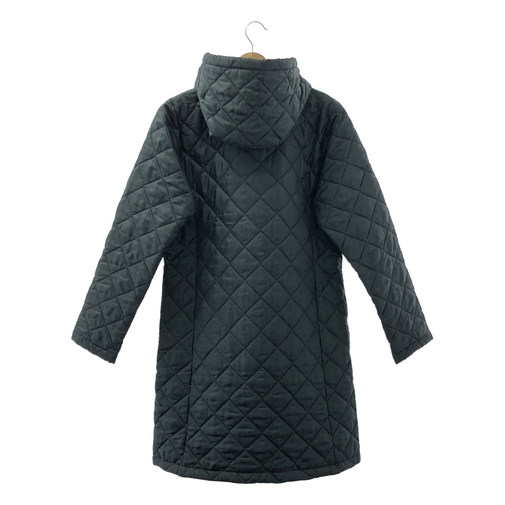LAVENHAM / ラベンハム | キルティング フーデッド ロングコート | 12 / 40 | ブラック | レディース