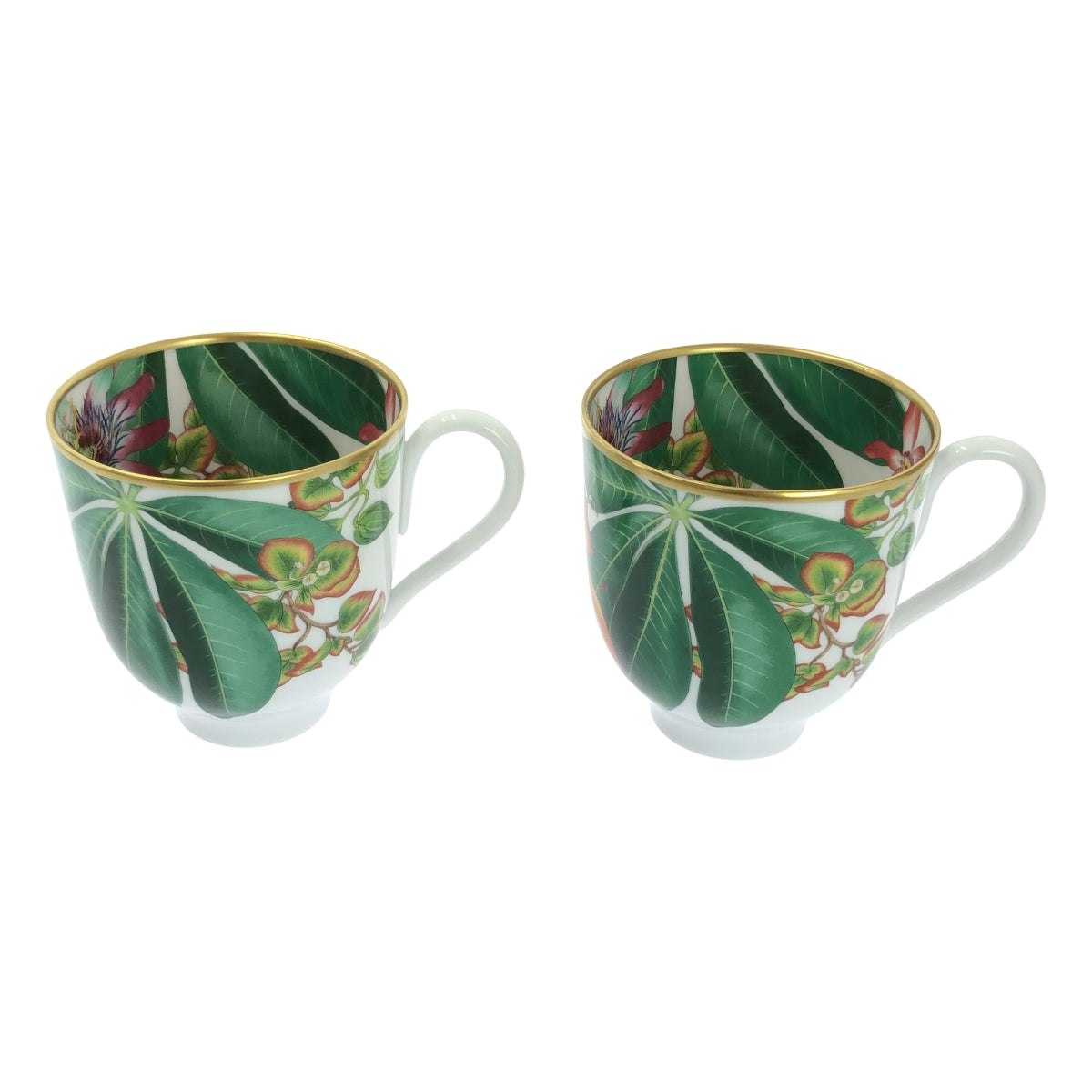 【신품】 HERMES / 헤르메스 | 파시폴리아 머그컵 2 개 세트 | 멀티 컬러