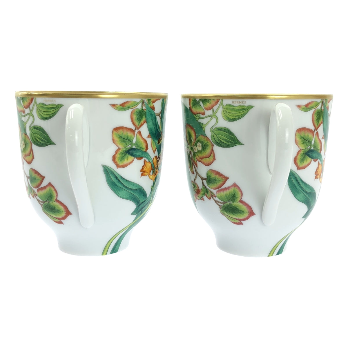 【신품】 HERMES / 헤르메스 | 파시폴리아 머그컵 2 개 세트 | 멀티 컬러