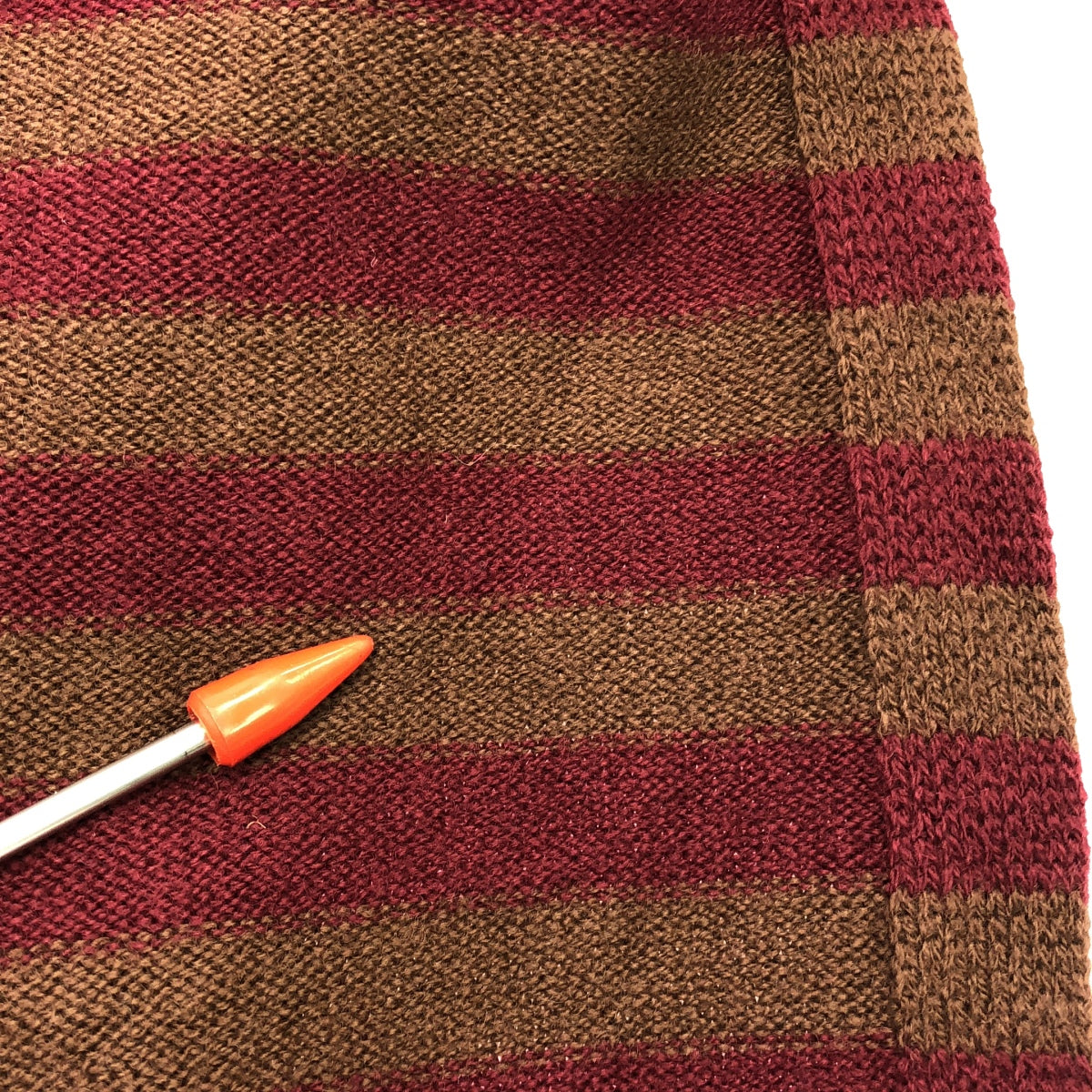 MARC BY MARC JACOBS / 마크 바이 마크 제이콥스 | 울 로고 테두리 머플러 | 부르고뉴 / 브라운 | 여성