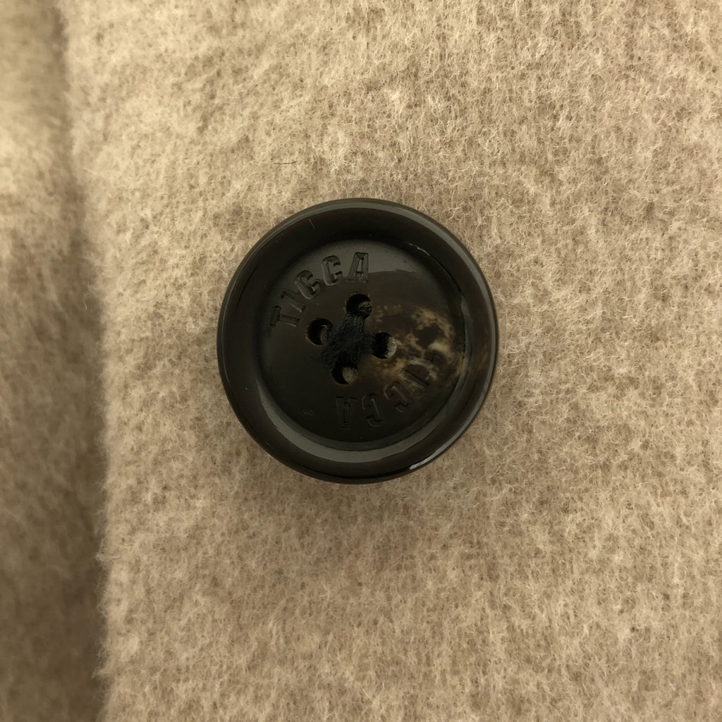 【成色極佳】TICCA | 羊毛超大款半身大衣，飾有品牌標誌紐帶 / 全襯裡 | F碼 | 灰褐色 | 女款