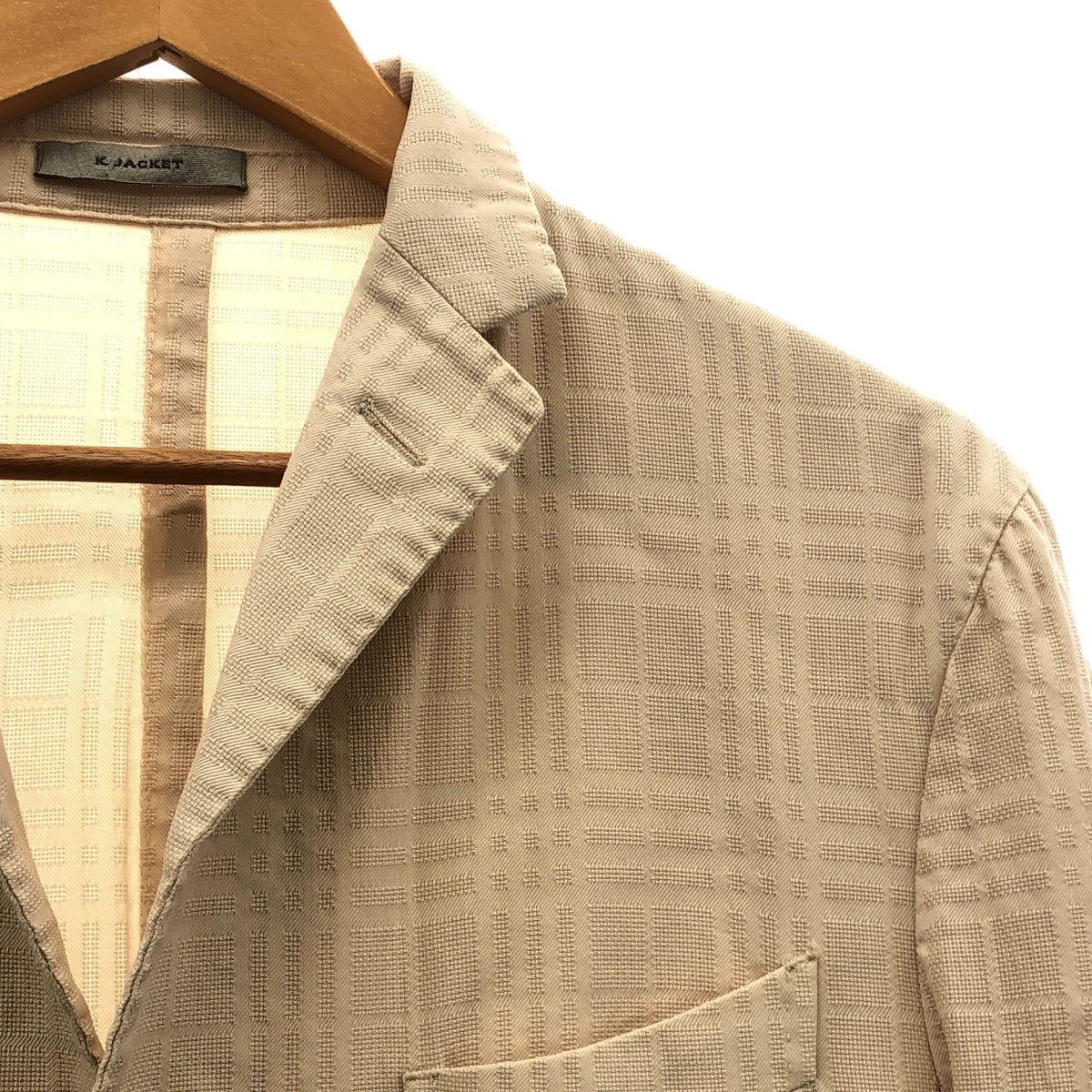 BOGLIOLI | Jacquard 3B single-breasted tailored jacket | 48 | Beige | Men's