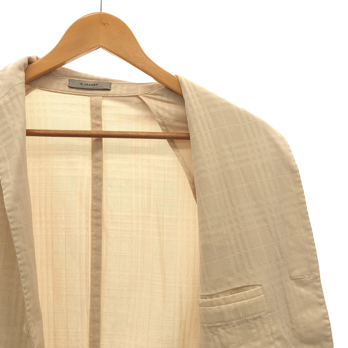 BOGLIOLI | Jacquard 3B single-breasted tailored jacket | 48 | Beige | Men's