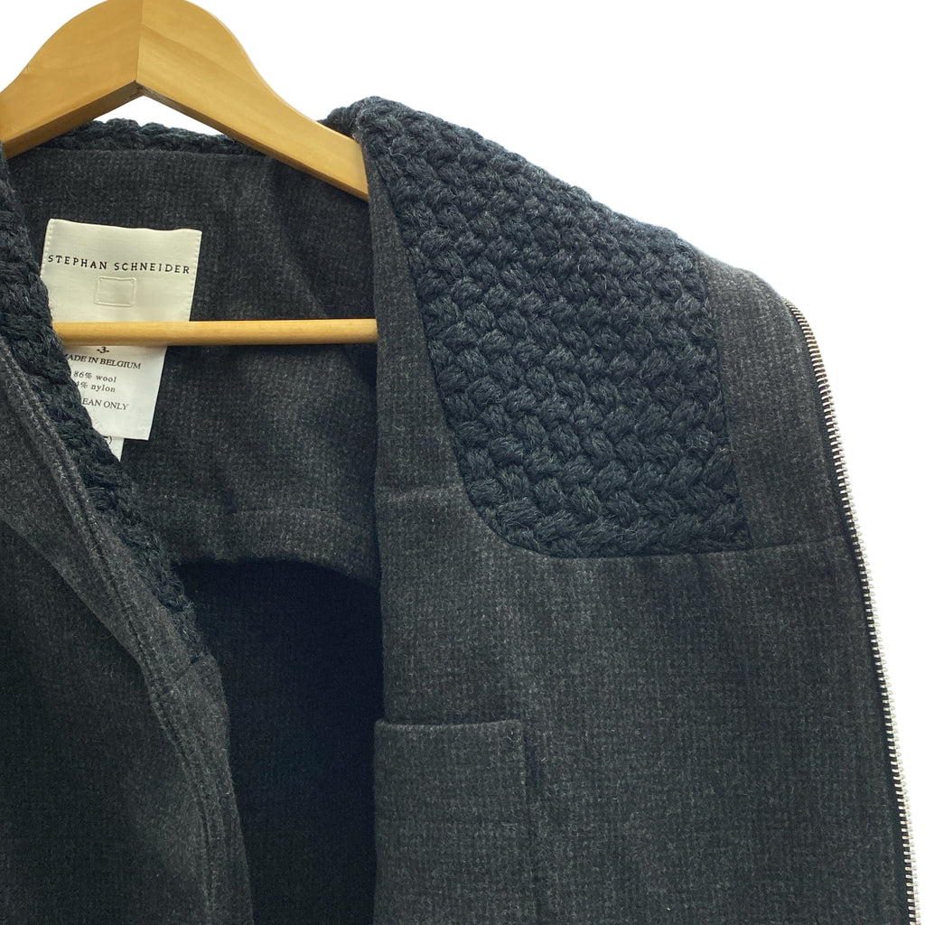 STEPHAN SCHNEIDER / 스테판 슈나이더 | 울 혼합 후드 지퍼 라이더스 재킷 | 3 | 남성