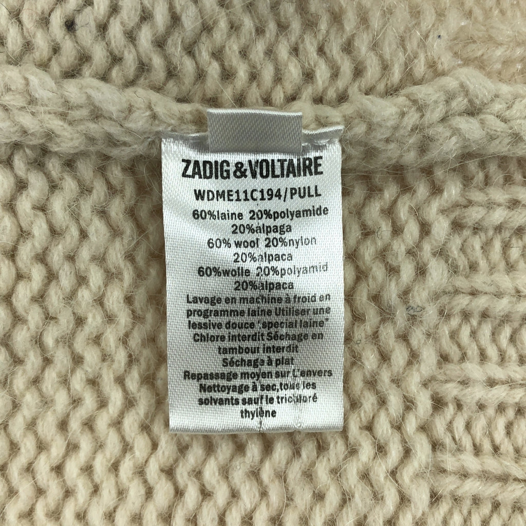ZADIG & VOLTAIRE / ザディグ エ ヴォルテール | ROCK ハイネック ボタン ニット | F | アイボリー | レディース