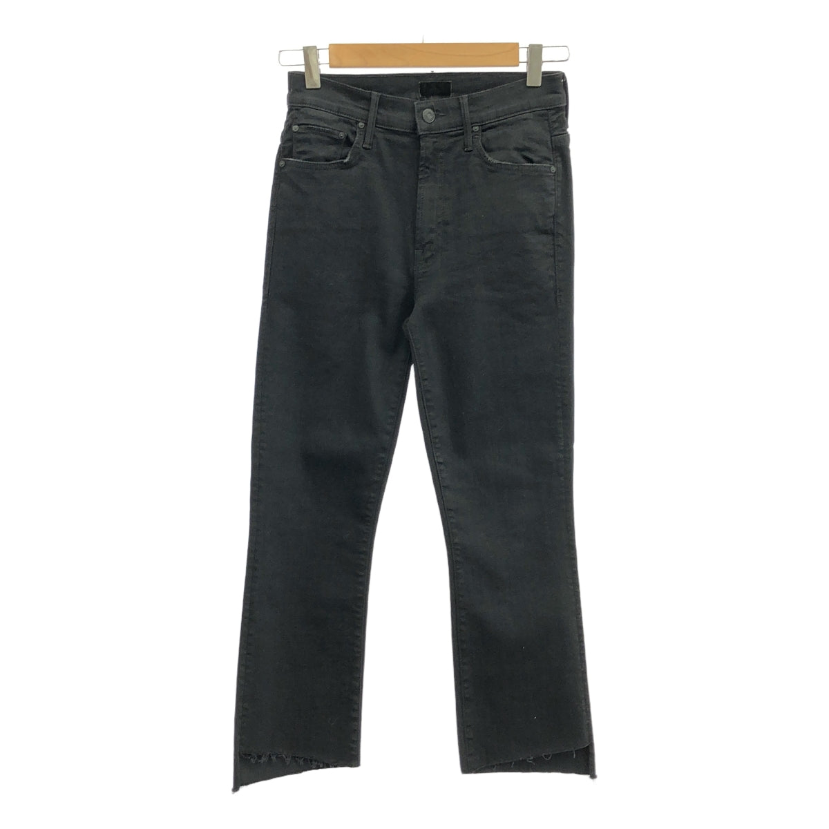 【美品】  MOTHER / マザー | INSIDER CROP STEP FRAY デニムパンツ | 27 | ブラック | レディース