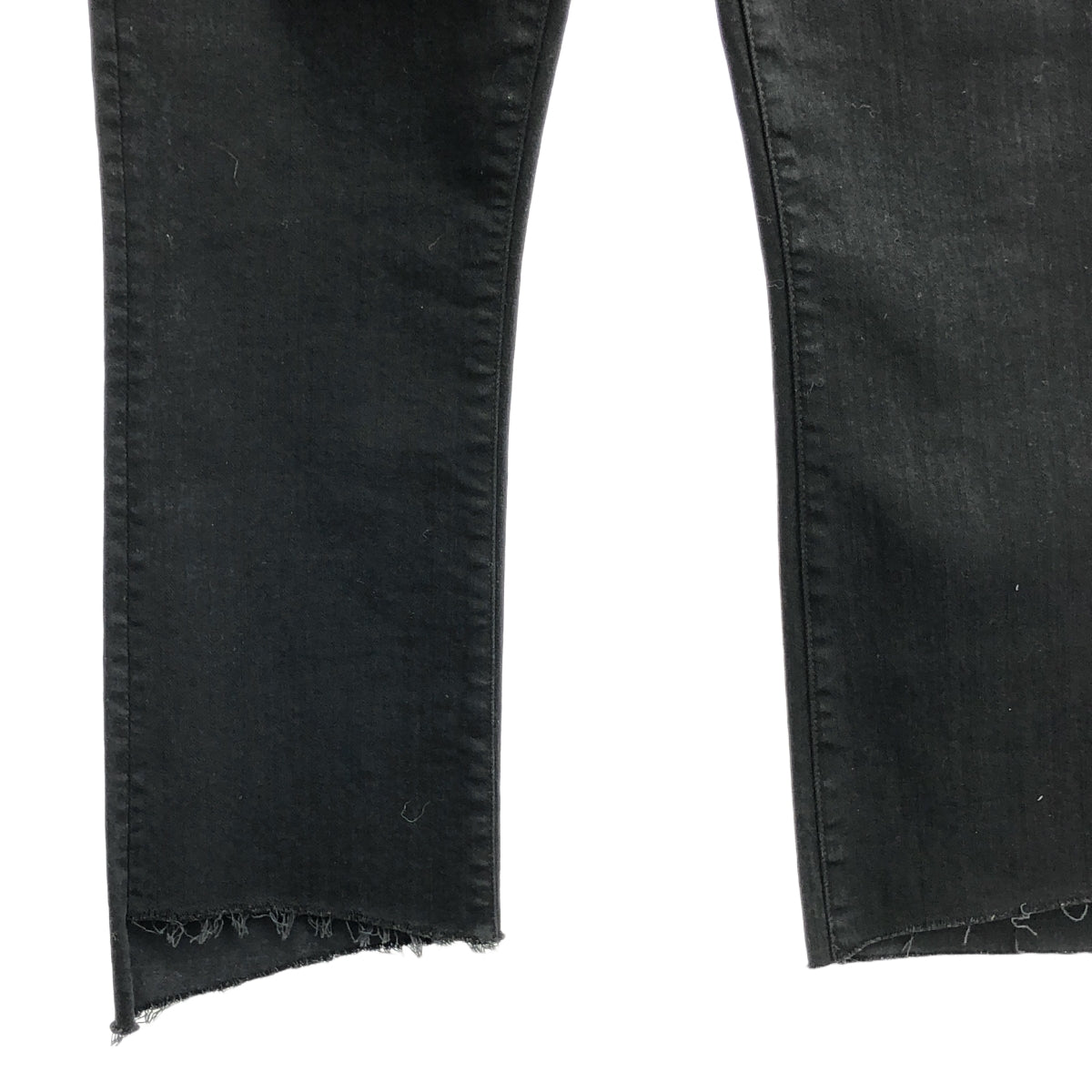 【美品】  MOTHER / マザー | INSIDER CROP STEP FRAY デニムパンツ | 27 | ブラック | レディース