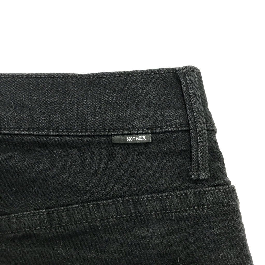 【美品】  MOTHER / マザー | INSIDER CROP STEP FRAY デニムパンツ | 27 | ブラック | レディース