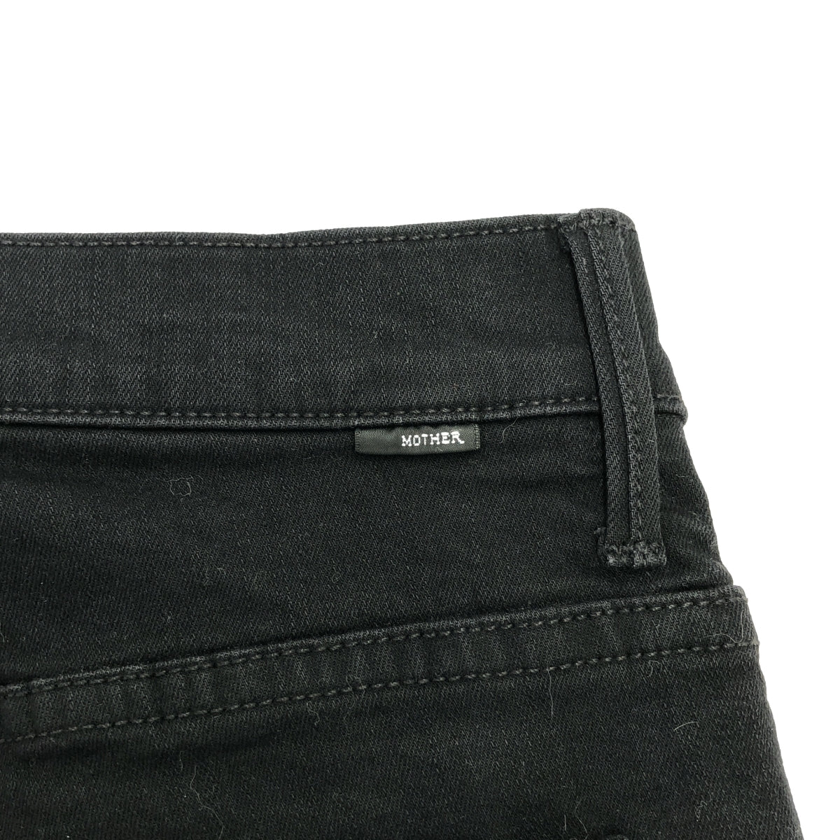 【美品】  MOTHER / マザー | INSIDER CROP STEP FRAY デニムパンツ | 27 | ブラック | レディース