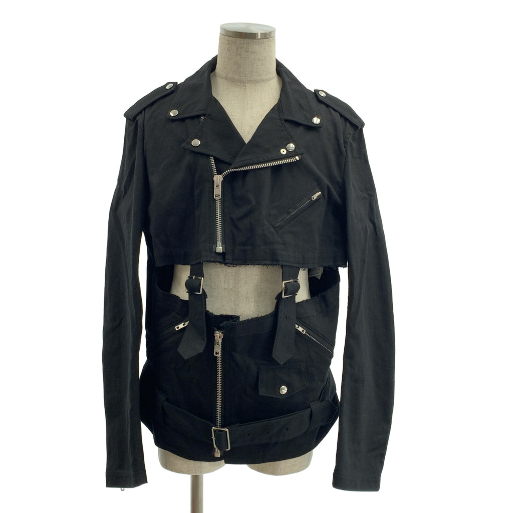 BLACK COMME des GARCONS / ブラックコムデギャルソン | 2021SS | 変形 アジャスター ライダース ロングジャケット | XXL | メンズ