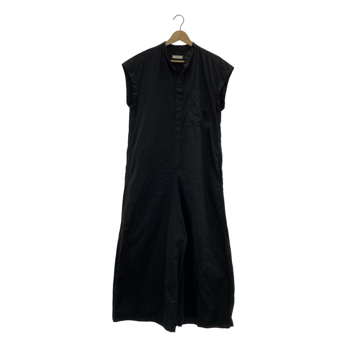 ATON / エイトン | コットン スタンドカラー ジャンプスーツ オールインワン | 0 |