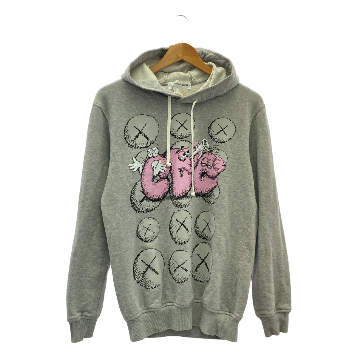 COMME des GARCONS SHIRT / コムデギャルソンシャツ | 2021AW | × KAWS カウズ / グラフィック プリント プルオーバー パーカー | S, L, XL | グレー | メンズ