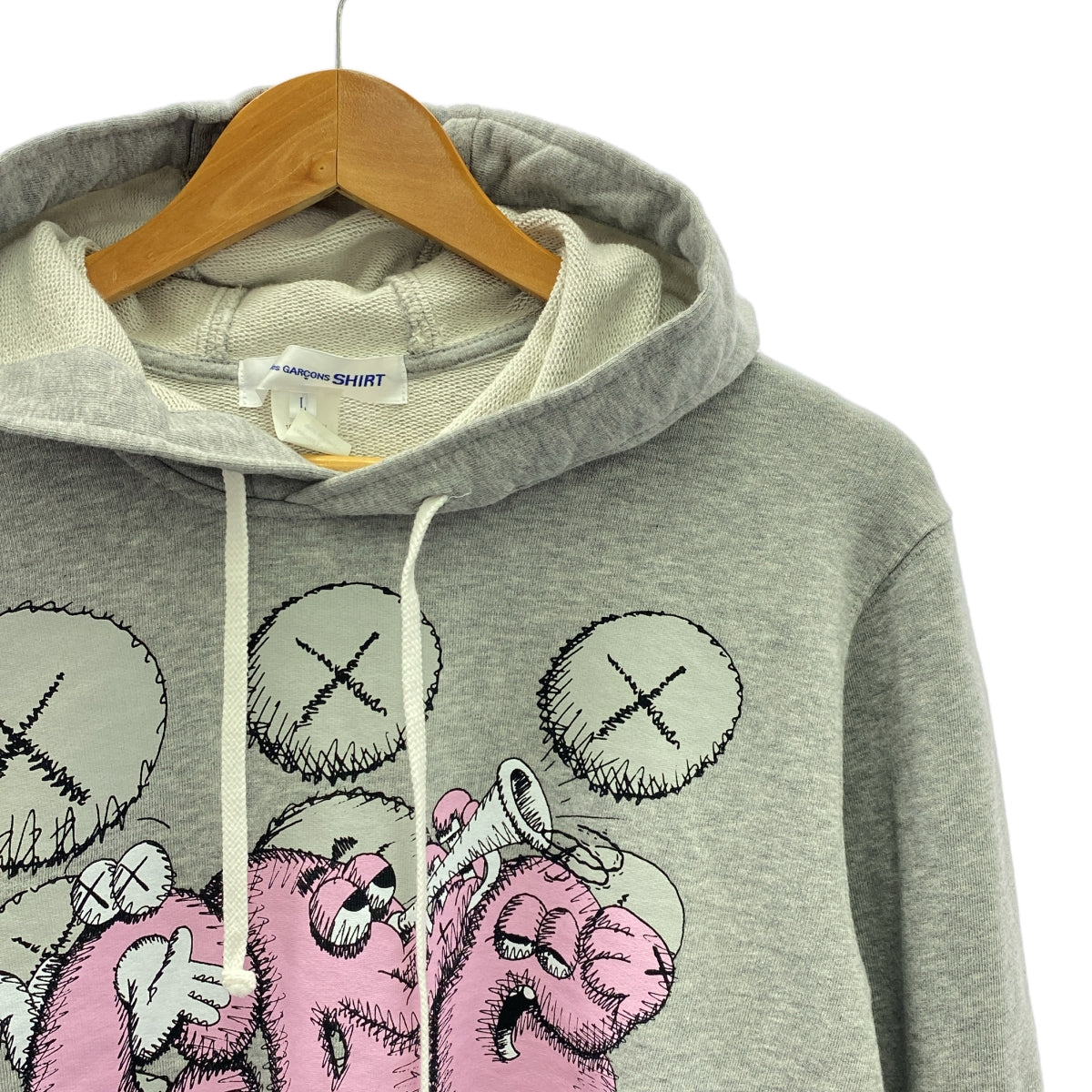 COMME des GARCONS SHIRT / コムデギャルソンシャツ | 2021AW | × KAWS カウズ / グラフィック プリント プルオーバー パーカー | S, L, XL | グレー | メンズ