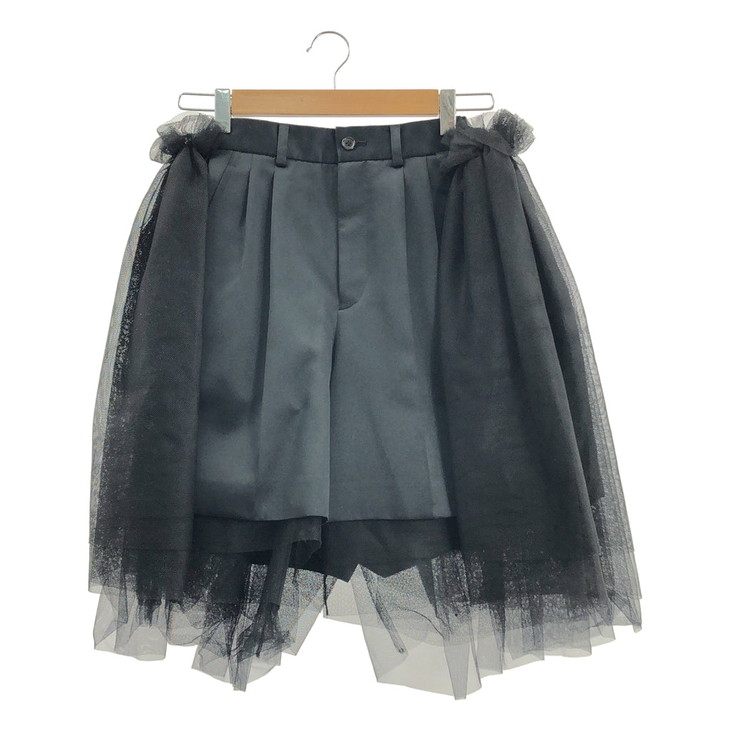 noir kei ninomiya / 느와르 케이니노미야 | 2024SS | 에스테르 새틴 튤 전환 큐롯 팬츠 | S |