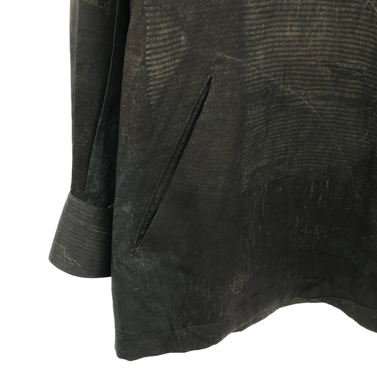 ziggy chen / ジギーチェン | 2024SS | Spiral-print Satin Shirt / 総柄 オーバーシャツ ジャケット | 46 | メンズ